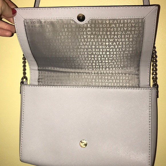 Kate Spade light grey crossover purse! - Picture 2 of 5
